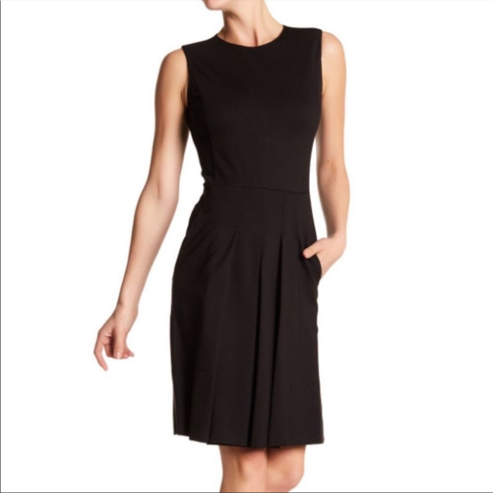 Vince Ponte Fitted Sleeveless Dress